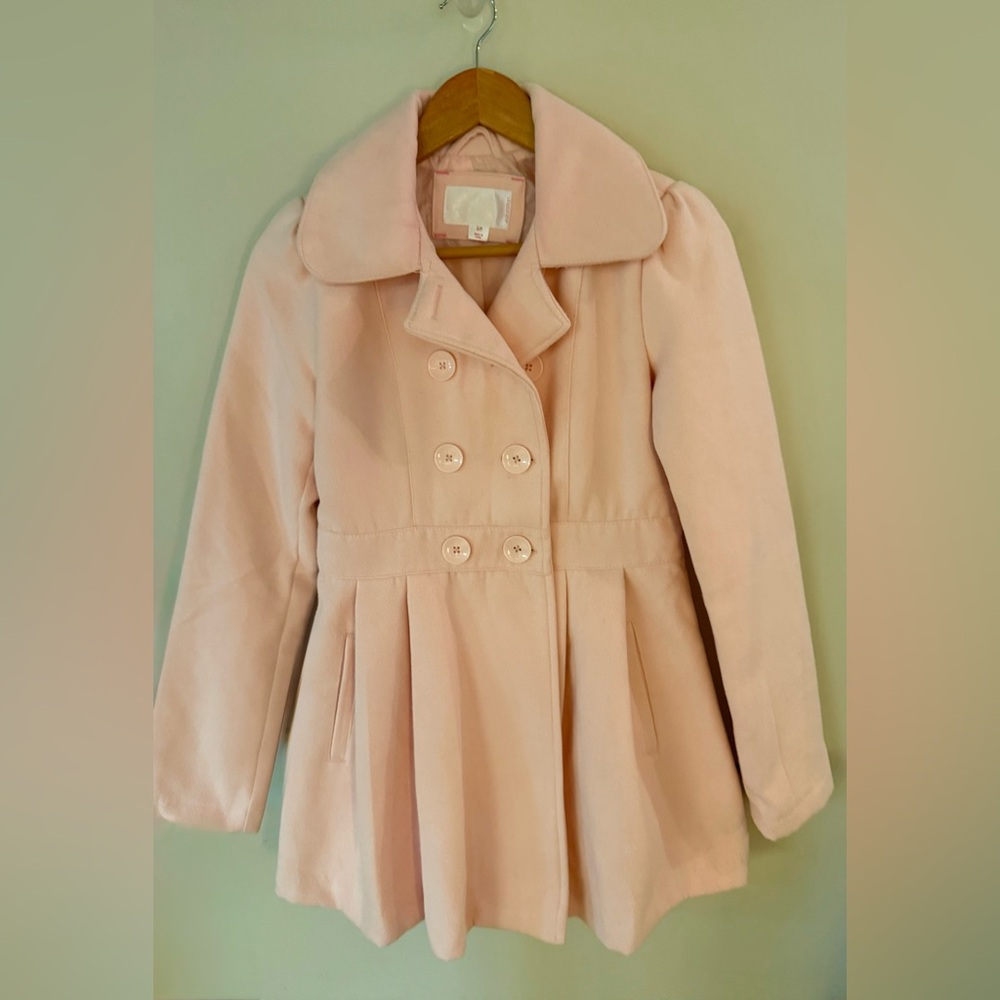 XHILARATION Juniors Double Breasted Pea Coat in Pink Size S - Picture 2 of 11